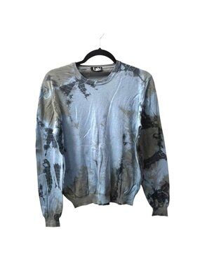 $595 Lab. by Pal Zileri Tie-Dye Knit Sweater Men's M Made in Italy 100% Cotton